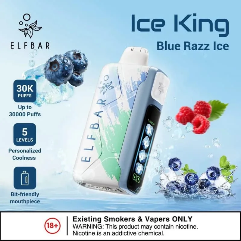 Blue Razz Ice-Elfbar Ice King 30000 Blue Razz Ice-Elfbar Ice King 30000 - Dally Vapes