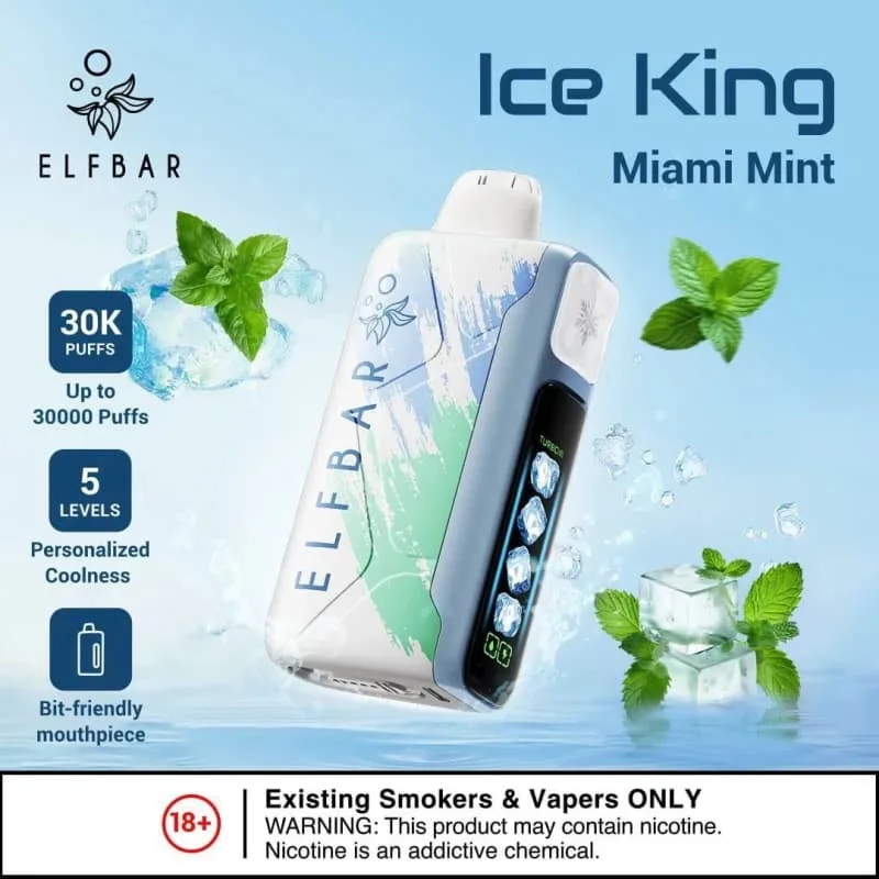 Miami Mint-Elfbar Ice King 30000 puffs Miami Mint-Elfbar Ice King 30000 puffs - Dally Vapes